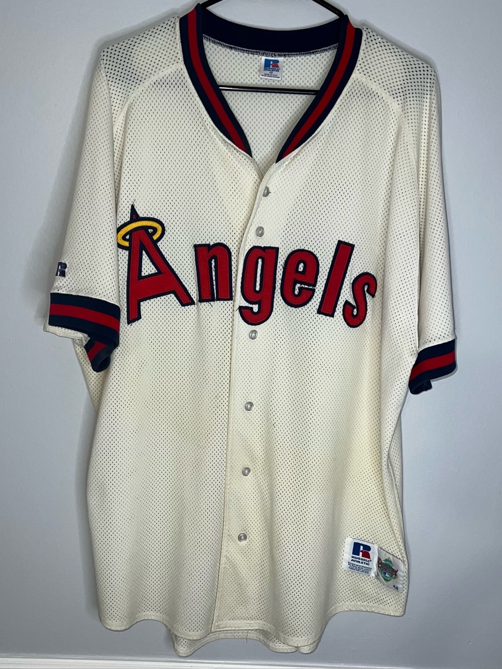 California Angels Jersey Mens 48 Russell Athletic Anaheim MLB Vintage Baseball
